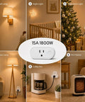 Wireless Outlet Kit With Ergonomic Round Remote And Magnetic Wall Base, 2 Pack, connected to various home appliances