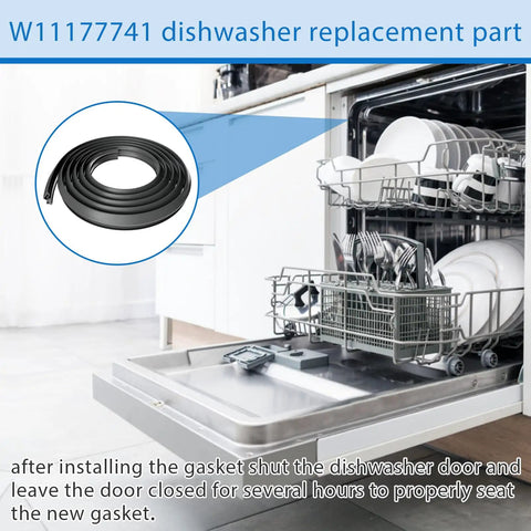 Heavy Duty Dishwasher Door Seal Replacement For KitchenAid Kenmore Maytag Amana Dishwashers Fits W11177741 W10300924