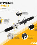 Fresh Hydraulic Power Steering Rack And Pinion Fits Ram 1500 Trucks From Years 2006 Through 2012 detailed view showing hydraulic ports and metal housing.