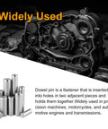 Heavy-Duty 25Pc Stainless Steel Dowel Pins Set, 5mm Diameter By 25mm Length, 304 Grade, with engine background