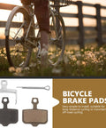 Mountain Bike Disc Brake Pads, 4 Pairs, Lightweight Semi Metallic Replacement Kit, tools for hydraulic systems installation shown