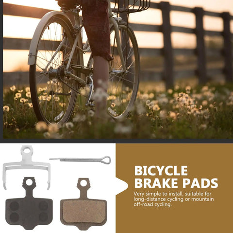 Mountain Bike Disc Brake Pads, 4 Pairs, Lightweight Semi Metallic Replacement Kit, tools for hydraulic systems installation shown