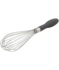 Stainless Steel Balloon Whisk from 3 Piece Set with Easy Grip Ergonomic Handle in Black and Silver for Kitchen Use
