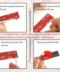 Using hook tool to peel film liner from Double Sided Mounting Tape Heavy Duty 0.25 Inch Wide 10 Feet Black Waterproof Foam Tape 5925 VHB
