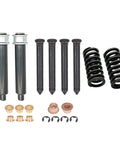 Door Hinge Spring Pin And Bushing Repair Kit For Classic American Cars 1968 To 1979, includes pins, bushings, springs, and clips.