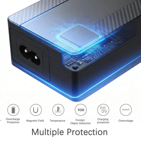 54.6V 1.5A Universal Electric Bike Charger Must-Have 7 In 1 Fast Charge Replacement For Razor Gotrax Xiaomi Ninebot Hoverboard And E-Bike ETL Certified Safe Charge