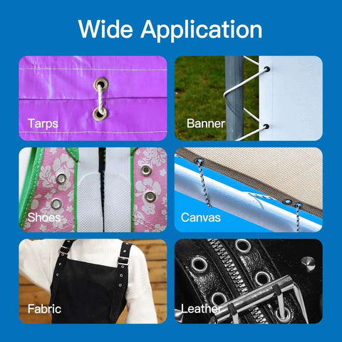 Heavy Duty Grommet Tool Kit With One Quarter Inch And Three Eighths Inch Punch Pliers for tarps, banners, canvas, fabric, leather