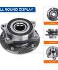Wheel Hub And Bearing Assembly 513348 Replacement For 2015 2016 Chrysler 200 And 2013 2016 Dodge Dart Direct Fit, multi-angle view