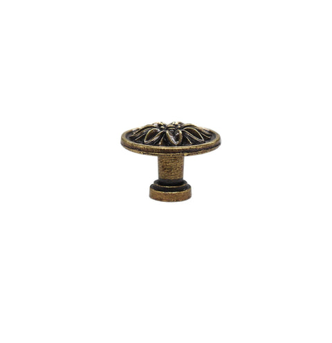 6 Piece Set Vintage Flower Drawer Pulls Knobs With Floral Embossing In Black Finish For Cabinets And Furniture Includes M4 Screws 25mm And 40mm Fits Single Hole Doors And Drawers For Easy Mounting
