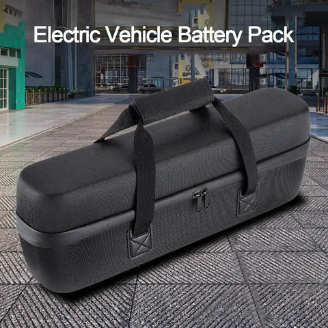 Rugged Hard Shell E Bike Battery Case 18X6X4 Inch Waterproof EVA Shockproof And Crush Proof Gear Sack For Tough Rides And Commutes black