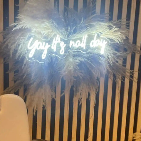 Neon Sign For Nail Salon Open Welcome LED Light Perfect For Beauty Studio Decor Nail Art Bar Shop Vibe White Glow Adds Aesthetic