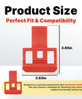 Tough As Nails Replacement Latches For Drawer Tool Boxes In Bright Red 2 Pack size 3.65in x 2.63in durable design for secure tool storage.