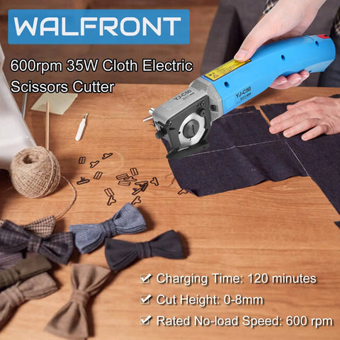 Cordless Electric Scissors Rotary Cutter 3 Point 6V Rechargeable 4500 RPM 35W with grinding wheel cutting fabric