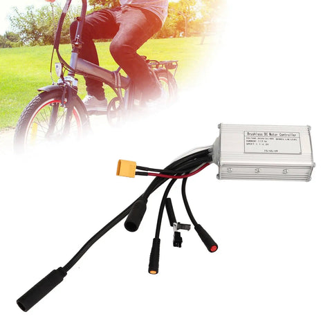 Three Mode Sine Wave Brushless Motor Controller For DIY Electric Conversion 24V 36V 48V 17A With Connector Aluminum Shell For Great Heat Dissipation Works With Hall And Hallless Motors