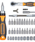 Top Pick Ratchet Screwdriver Kit With Magnetic Torx Bits For Easy Assembly And Disassembly Of Household Gadgets And Small Hardware Tools That Save Serious Time On Tough Jobs Around The House. 135-piece gray orange ratchet screwdriver kit with magnetic bits and sockets
