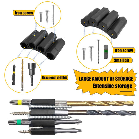 Pro Grade Magnetic Drill Bit Holder Holster Attaches To Your Drill Holds Up To Four One Quarter Inch Bits Screws Or Nuts Universal Fit