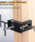 Cabinet Installation Clamp Kit For Easy Face Frame Cabinetry Installations, Heavy Duty All Metal Claws with drill in action