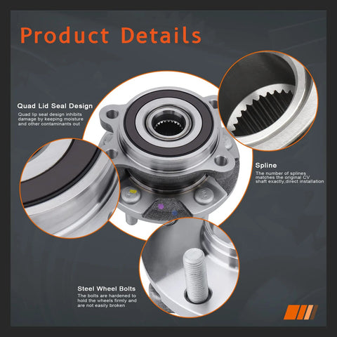 Front Wheel Hub And Bearing Assembly With Abs Sensor Direct Fit For Toyota RAV4 2006-2011 2.4L 2.5L product details close-up