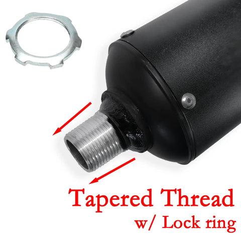 Beefed Up Performance Exhaust Muffler Silencer For Predator 212 196cc GX160 420cc 301cc GX390 98cc with tapered thread and lock ring