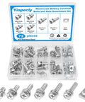 Stainless Steel Motorcycle Battery Terminal Bolts And Nuts Kit 72Pcs M6x10 12 14 16 18 20mm Square Nuts Included Rust Resistant