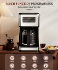 14 Cup Programmable Drip Coffee Maker With Timer Keep Warm Plate Auto Pause Reusable Filter Stainless Steel Carafe
