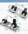 Dimensions of RV Water Heater Thermostat Limit Switch Kit 12V and 120V T Stat Plug and Play Compatible With Suburban SW Series