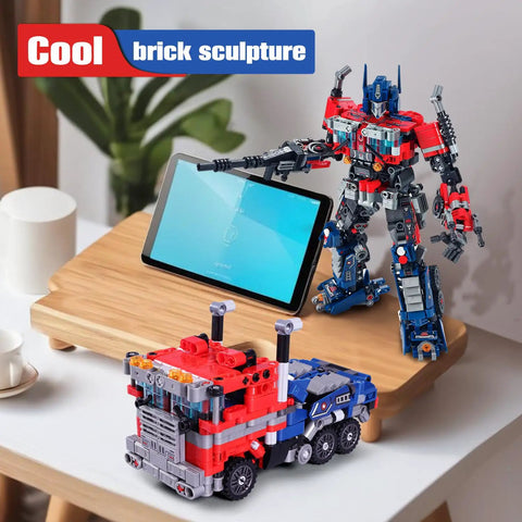 Mech Robot Transform Set With 786 Pieces Dual Design Building Block Kit Compatible With Lego reconfigured as robot and truck