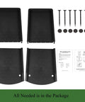 2 Pack Gutter Downspout Extensions And Splash Block Set For Rain Gutters No Fuss Easy Install Down Spout Extenders Drain Gutter Guards 24 Inch Black Splash Guards For Rainwater Drainage with assembly instructions and screws