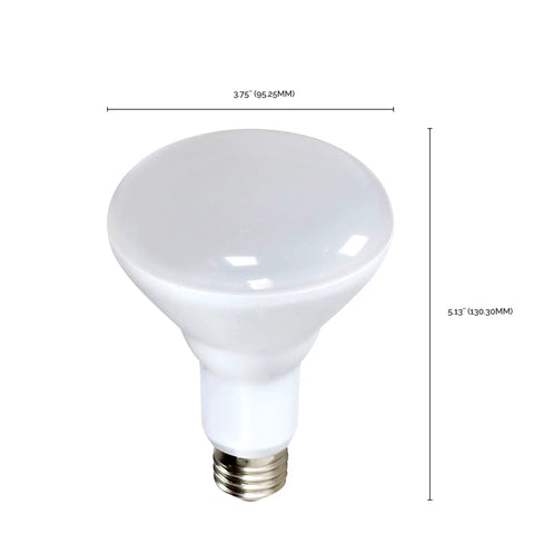 BR30 LED Light Bulb 10W 3000K Warm White Frosted Finish Dimmable 120V E26 Medium Base 100 Degree Beam Energy Saving