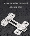 Lock Down Your Rig With This Stainless Steel Slide Bolt Door Lock Offering 90 Degree Rotation Ideal For Gates Sheds Windows And Cabinets with rain droplets.