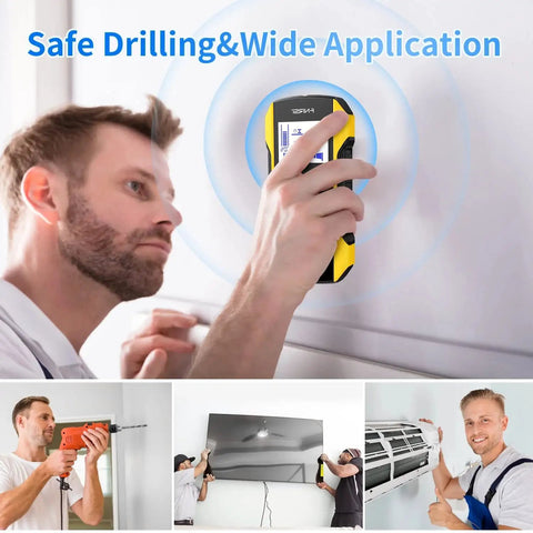 Heavy Duty Multi Function Stud Finder And Wall Scanner Detects Wooden Studs Electrical Wires Copper Pipes Iron Rods For Home Renovation Diy Projects Dead On Accurate No Sweat Go To Tool For Quick Home Fixes