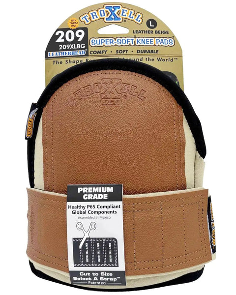 Leatherhead Kneepads With Ultra Soft Cushioning For Knee Fatigue Reduction, neoprene straps front view packaging