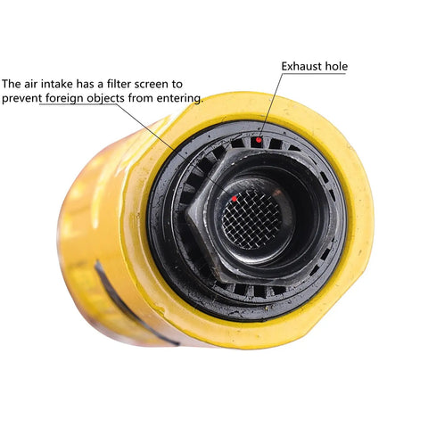 Close-up of the 11 Inch Extended Straight Air Die Grinder High Speed Pneumatic Grinding Tool air intake filter screen.