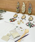 DIY Mosaic Kit For Adults With Feather Bird Cat And Heart Designs, Christmas Gift For Crafters, includes grout and tools