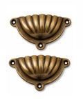 Antique Brass Drawer Pull Handles Set With Brass Screws For Furniture And Cabinets Vintage Dresser Pulls