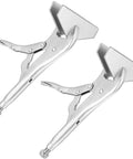 Badass Ten Inch Locking Sheet Metal Clamps Two Pack Real Deal Heavy Duty Nickel Plated Carbon Steel Welding Jigs