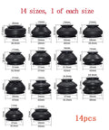 All In One Tie Rod End Boot Kit For Car Suspension And Steering Ball Joint Dust Boots And Rubber Covers Track Boots 14 Size Options 14Pcs Fits Most Vehicles And Easy To Install, 14 rubber boots sizes