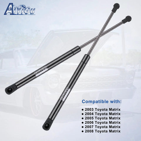Heavy Duty Rear Hatch Strut Supports For Toyota Matrix Liftgate Straight Swap Drop In Compatible With 2003 Through 2008 Years, black struts