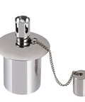 Polished Stainless Steel Table Top Tiki Torch Canister With Refillable Fuel Reservoir For Outdoor Use compact rust-resistant