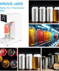 Commercial Electric Cup Sealer Machine For Glass And Plastic Cups Semi Automatic Heat Sealing System For Various Jars.