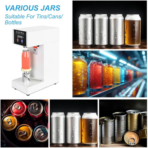 Commercial Electric Cup Sealer Machine For Glass And Plastic Cups Semi Automatic Heat Sealing System For Various Jars.