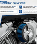 HD 0800 Air Filter Replacement 29442 99E For Harley Davidson with blue high-flow filter on motorcycle engine