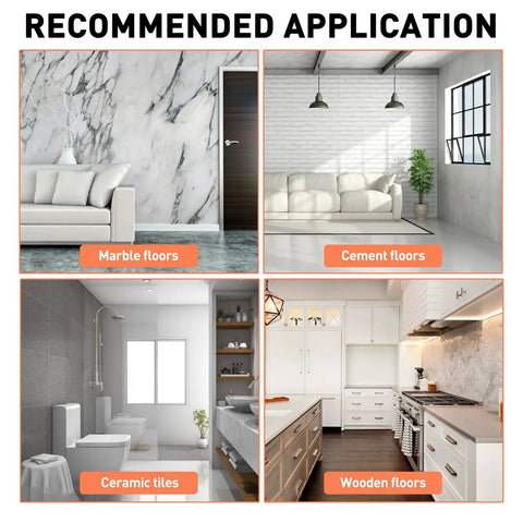 Recommended application for Top Shelf 17 By 150 Foot Waterproof Underlayment Roll: marble, cement, ceramic tiles, wooden floors.