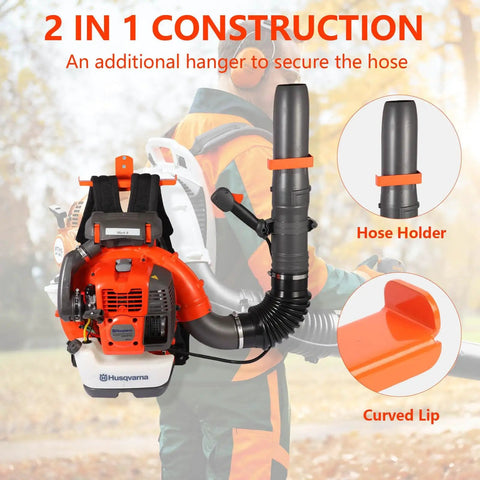 Heavy Duty Backpack Storage Rack With Hose Holder And Dual Hooks Wall Mount For Lawn Tools Space Saving Organizer shown