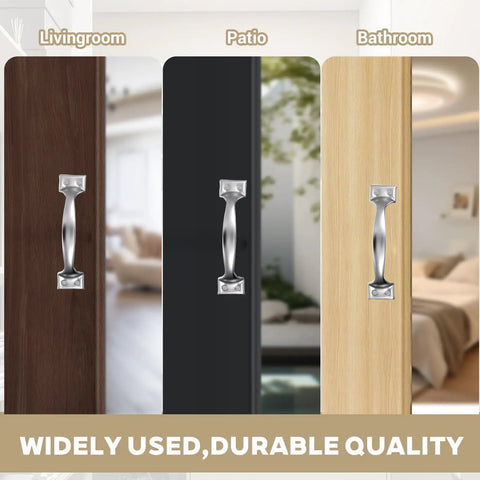 Stainless Steel Garage Door Handle Set 2 Pack With 8 Screws No Sweat Durable Rustproof Gate Handle for living room, patio, bathroom doors