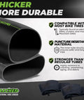 16x4 Inner Tube With 32 Mm Schrader Valve For Kids Electric Bikes And Fat Tire 16 Inch Wheels Beefy Butyl Rubber Construction Delivers Superior Air Retention Durable And Leak Resistant Easy Inflation One Pack close-up of thicker butyl tube