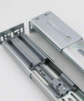 Heavy Duty Zinc Plated Rear Mounting Brackets For Drawer Slides Support Face Frame Cabinets Work Hardened Cold Rolled Steel kit close up.