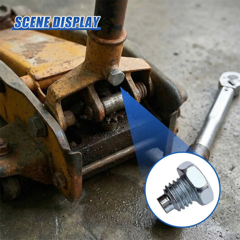 Heavy Duty Car Floor Jack Handle Bolts For 3 Ton And 4 Ton Hydraulic Jacks in a close-up shot showing steel bolt detail.