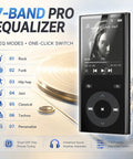 90GB MP3 Player With Bluetooth 5.3 Expandable To 256GB With Dual TF Card Slots For Thousands Of Songs showing 7-band equalizer display
