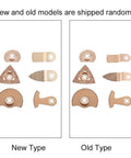 Six Piece Carbide Oscillating Multi Tool Saw Blades Set For Quick Install showing new and old model variations